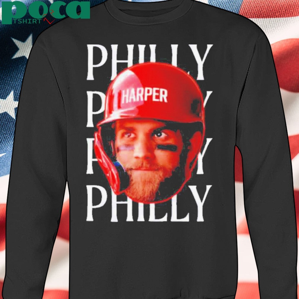 Bryce Harper Philadelphia Phillies head in the Game Series 2025 shirt