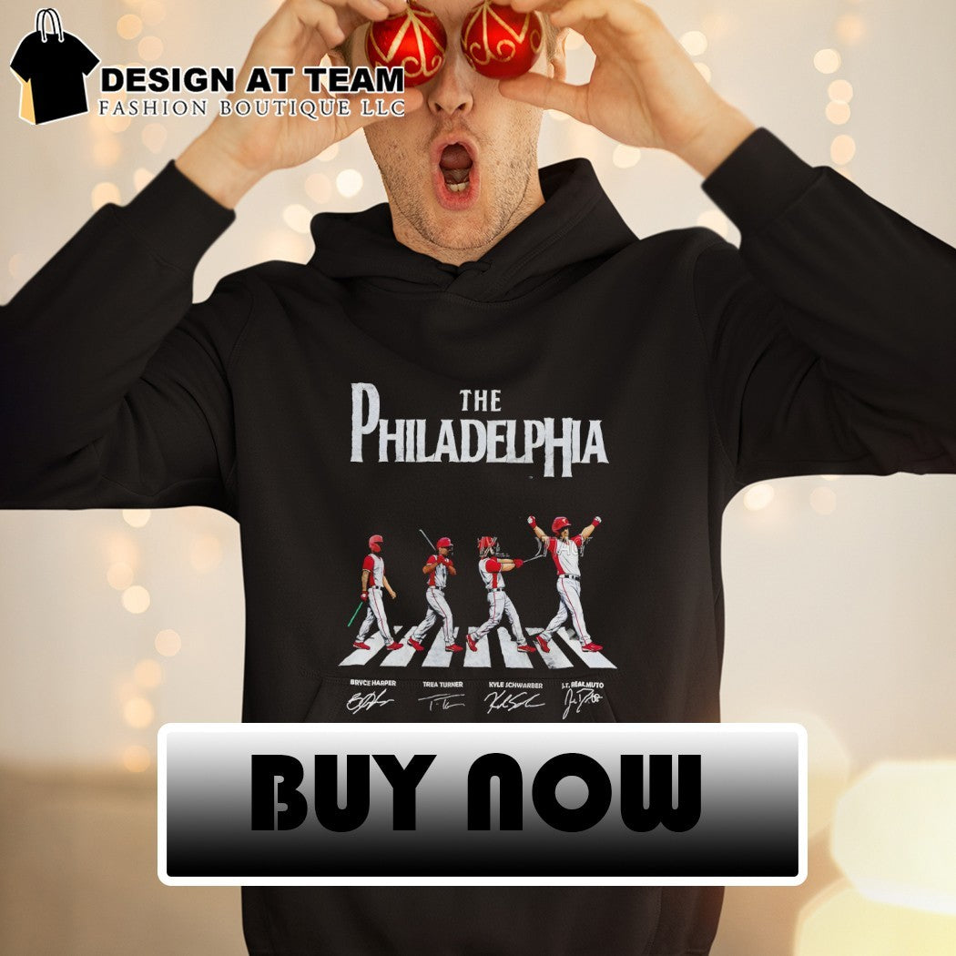 Bryce Harper Trea Turner Kyle Schwarber J.T. Realmuto The Philadelphia Phillies Baseball Abbey Road signatures shirt