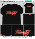 Budsmoker Budweiser parody logo shirt