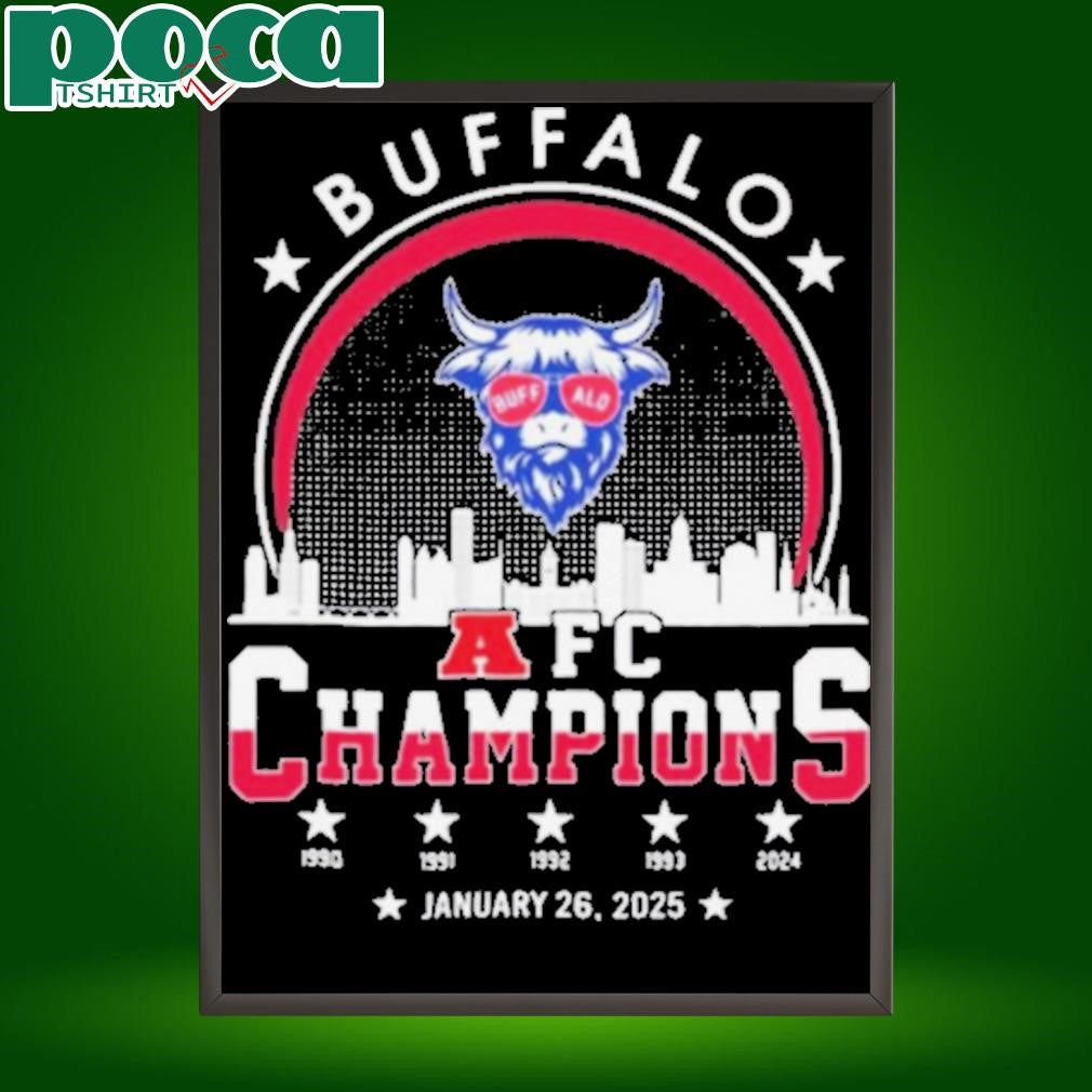 Buffalo American Football 2024 2025 AFC Champions The American Football Champs Skyline Logo Shirt