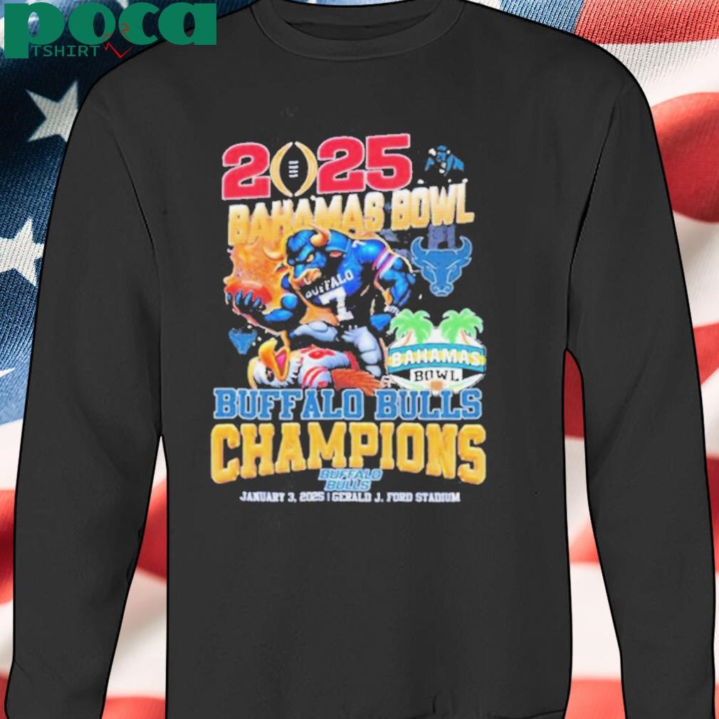 Buffalo Bulls 2025 Bahamas Bowl Champions NCAA Mascot T Shirts