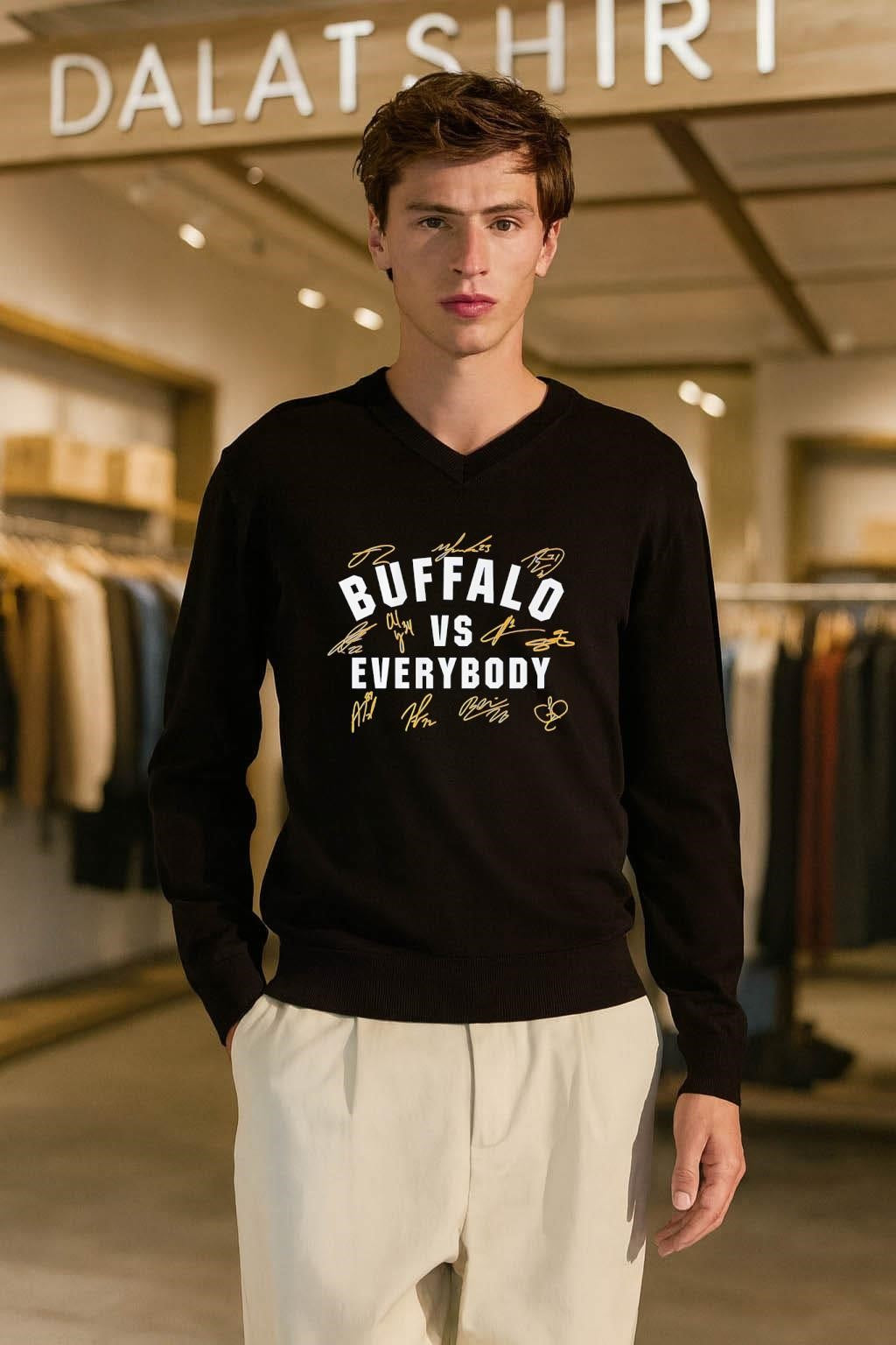 Buffalo Sabres vs Everybody signatures shirt