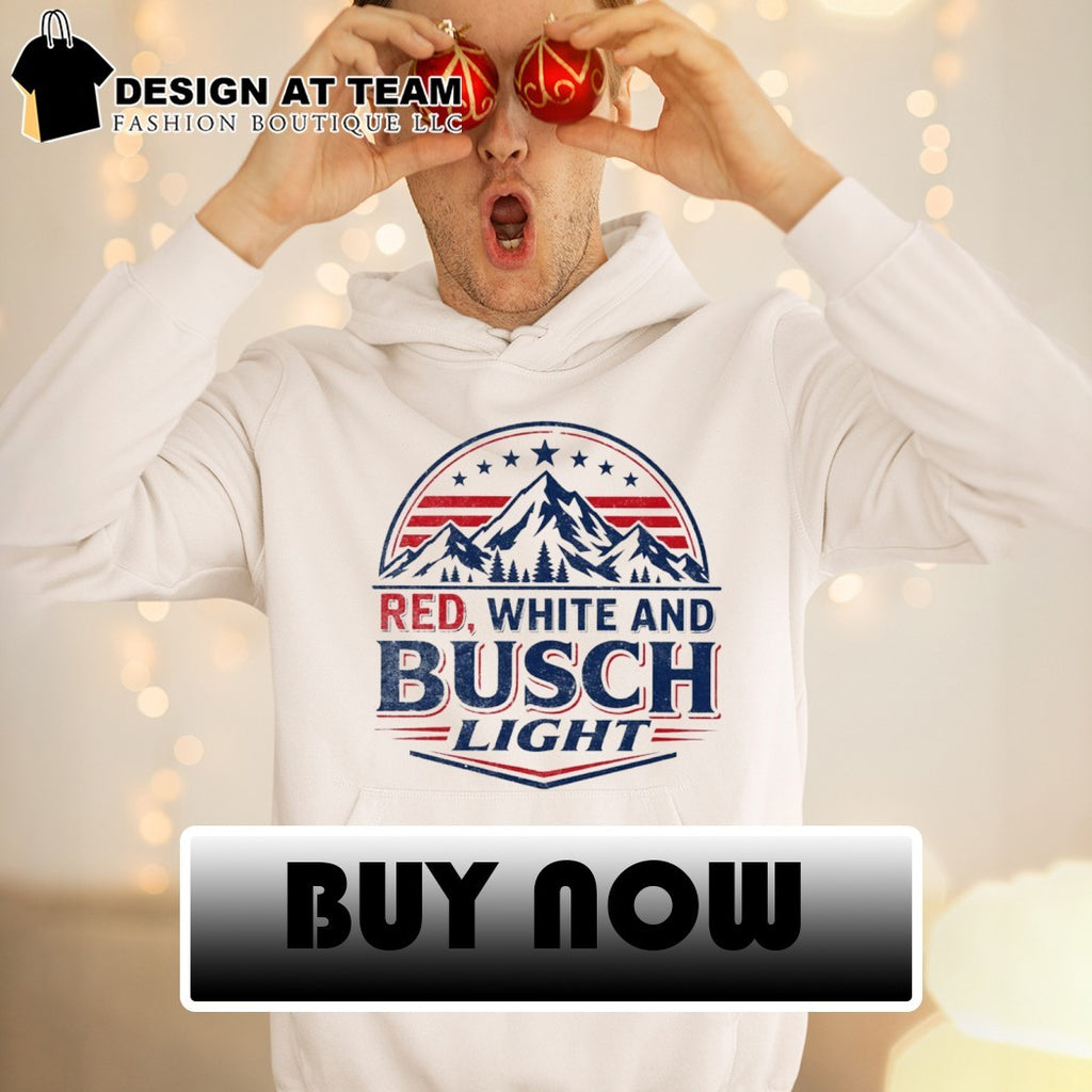 Busch Light mountain apparel Red White and Busch Light 250 USA 4th of July shirt