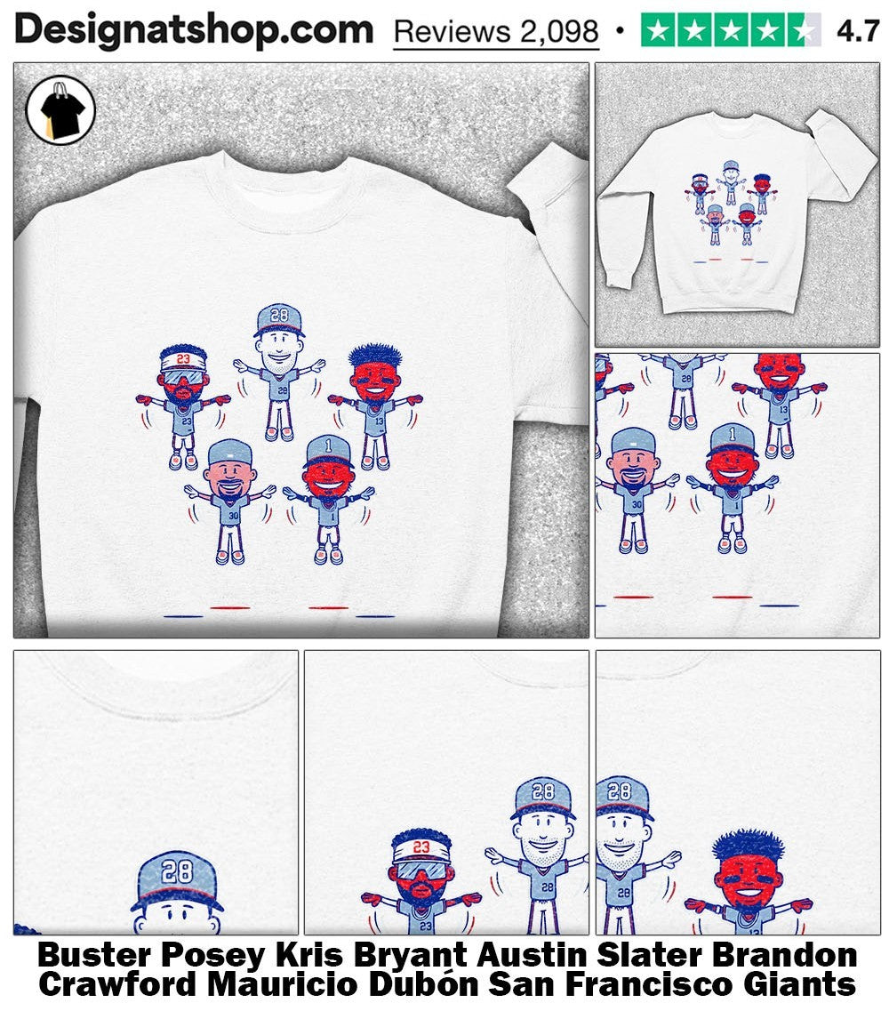 Buster Posey Kris Bryant Austin Slater Brandon Crawford Mauricio Dubón San Francisco Giants Jumping Jacks shirt