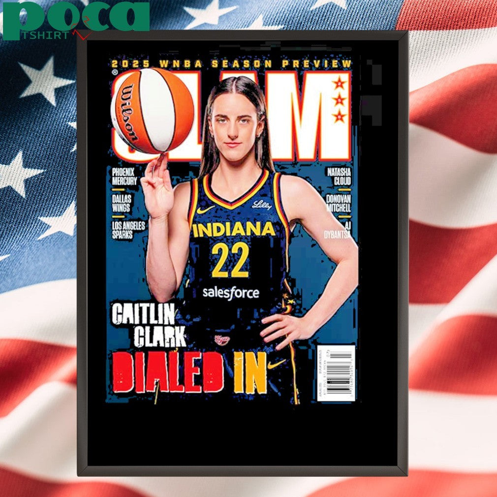 Caitlin Clark From Iowa Hawkeyes x SLAM 256 Tribute Poster Cover 2025 WNBA Season Preview Dailed In shirt