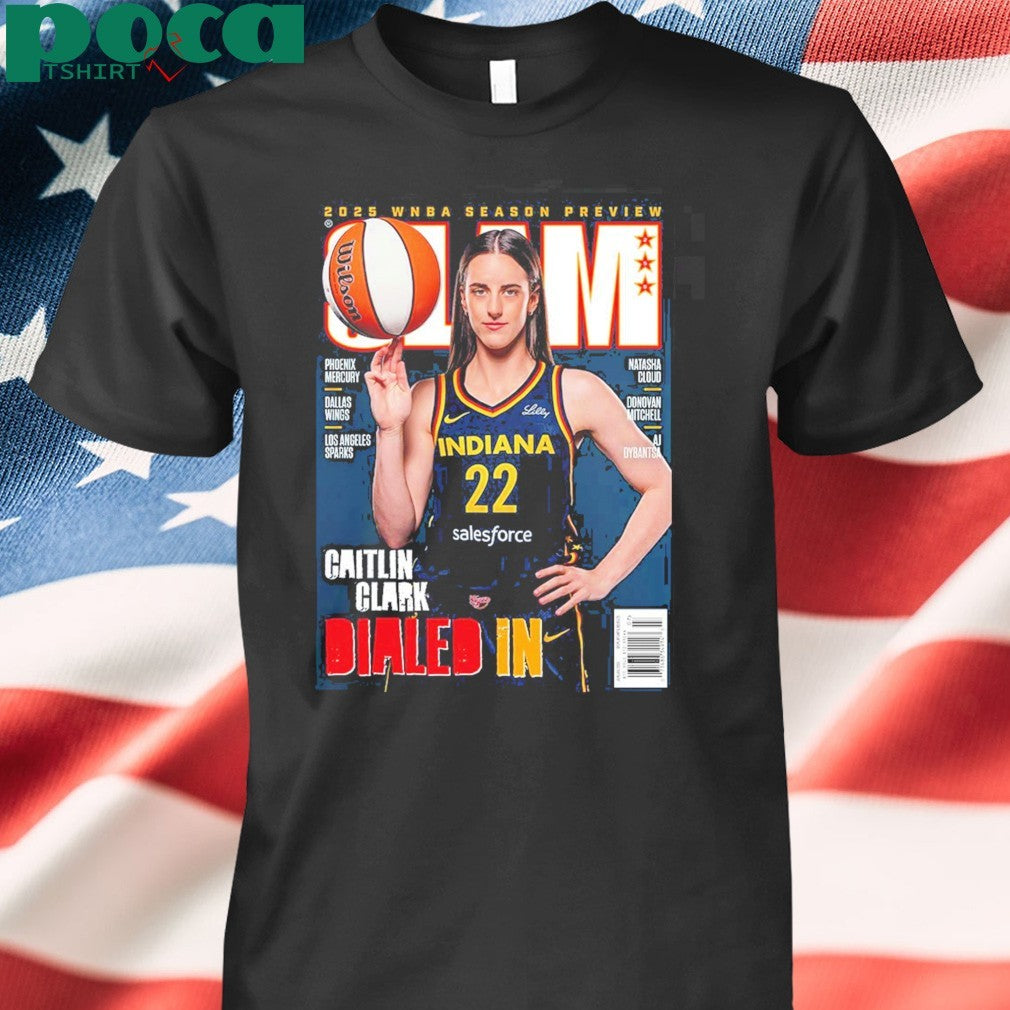 Caitlin Clark From Iowa Hawkeyes x SLAM 256 Tribute Poster Cover 2025 WNBA Season Preview Dailed In shirt