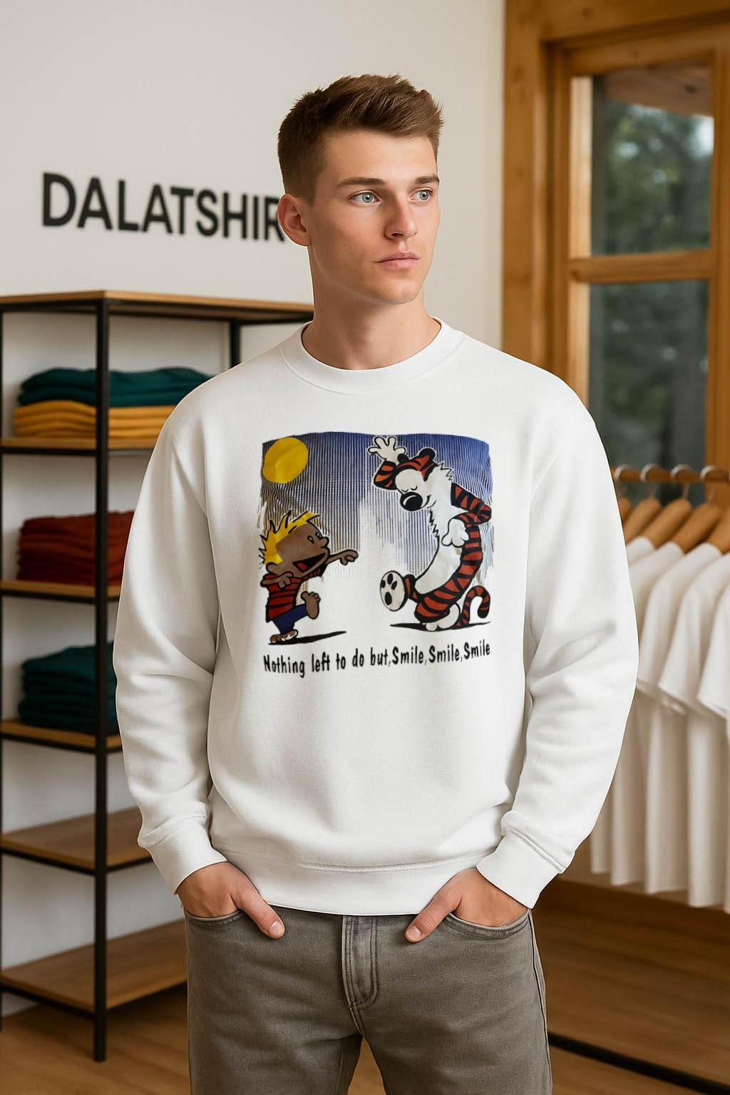 Calvin and Hobbes Dancing Nothing left to do but Smile shirt