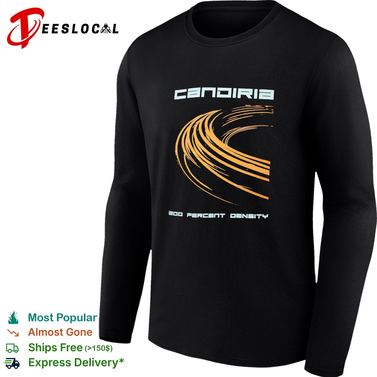 Candiria 300 Percent Density Abstract Motion Lines Heavy Metal Music Band shirt