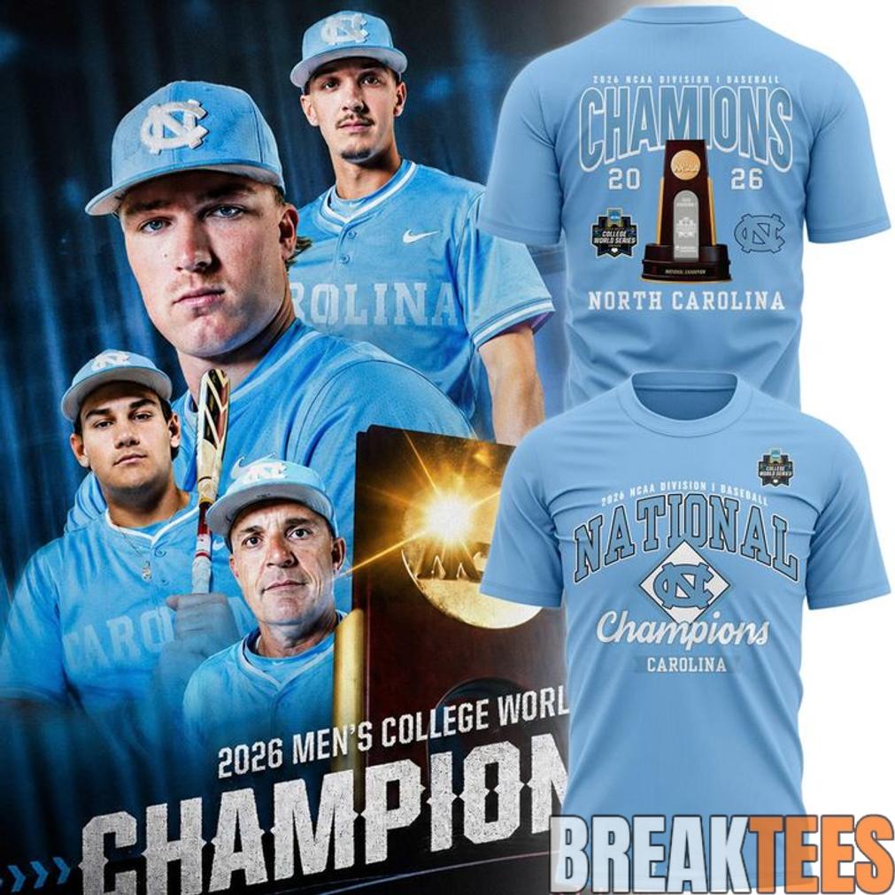 Carolina Baseball 2026 NCAA Baseball National Champions TShirt Blue