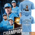 Carolina Baseball 2026 NCAA Baseball National Champions TShirt Blue