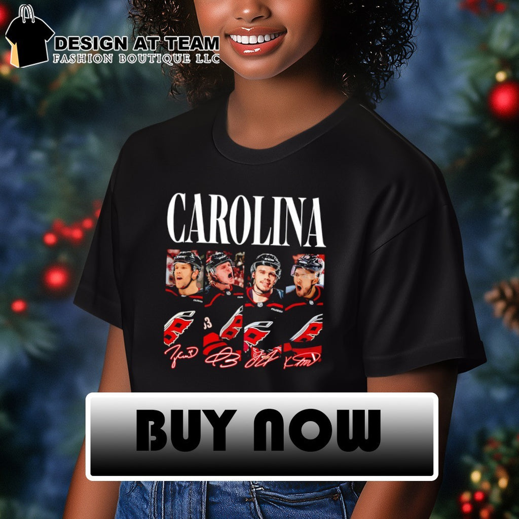 Carolina Hurricanes Hockey Players Signature Carolina Team Logo Performance shirt