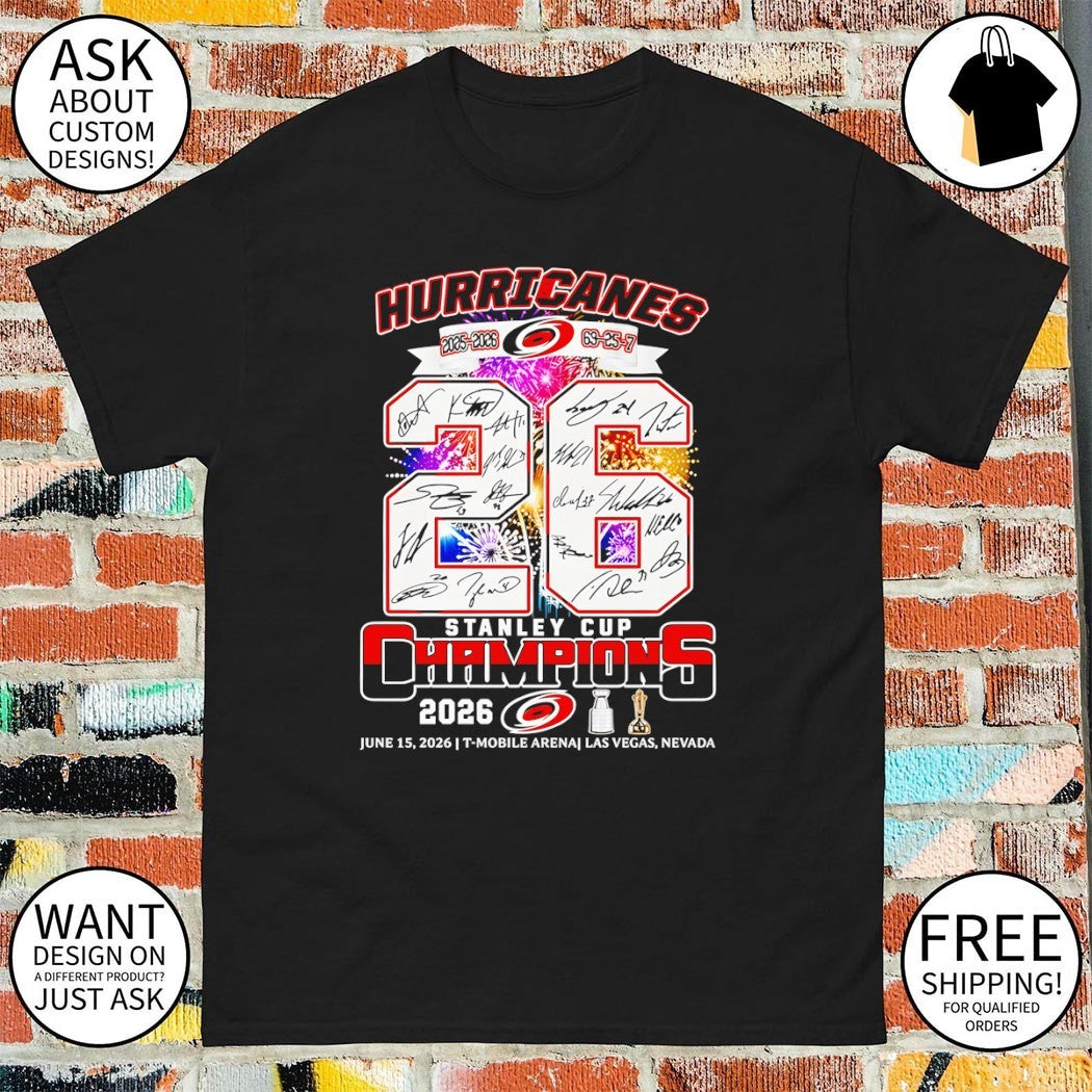 Carolina Hurricanes Hockey Stanley Cup Champions 2026 Team signature shirt
