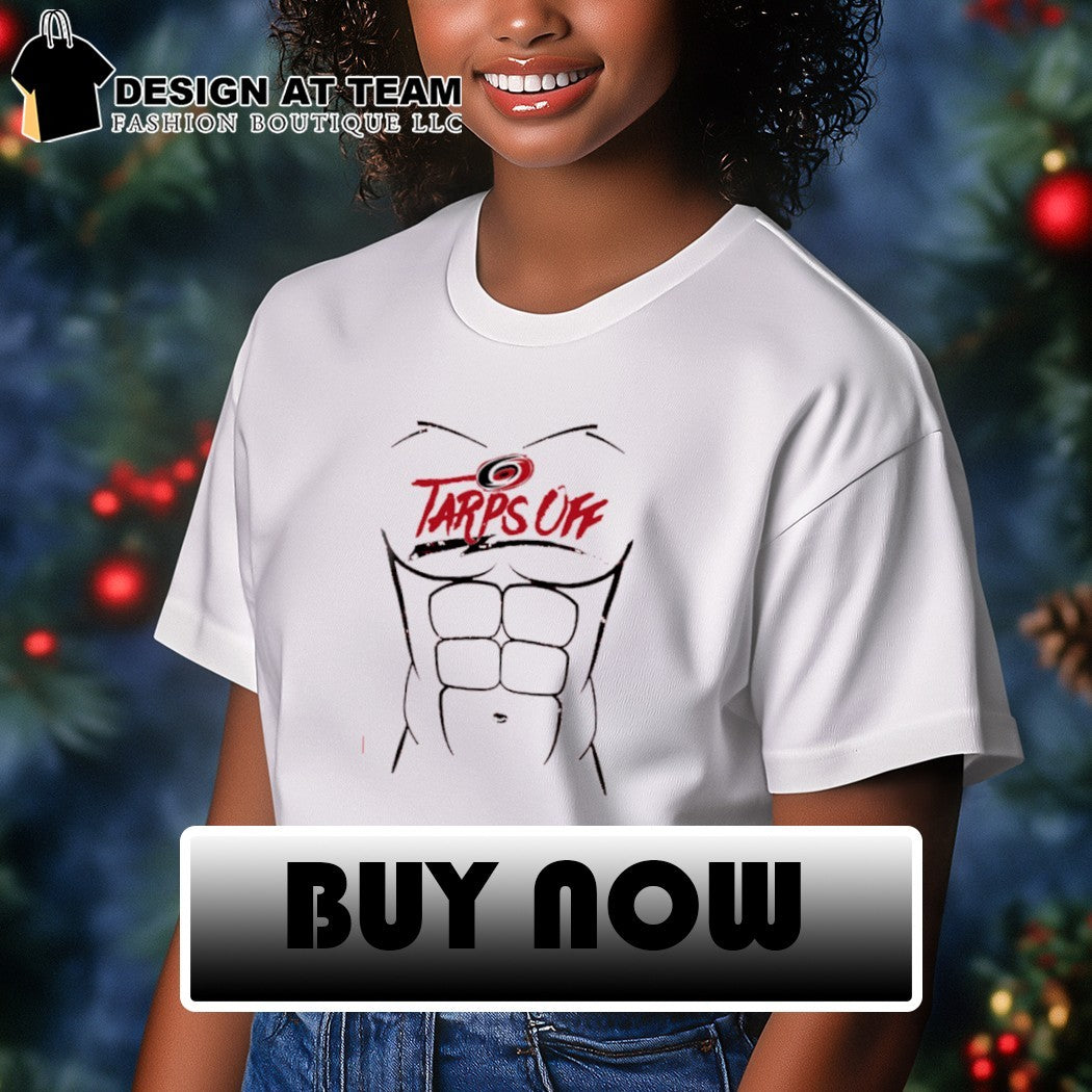 Carolina Hurricanes hockey muscle tarps off shirt