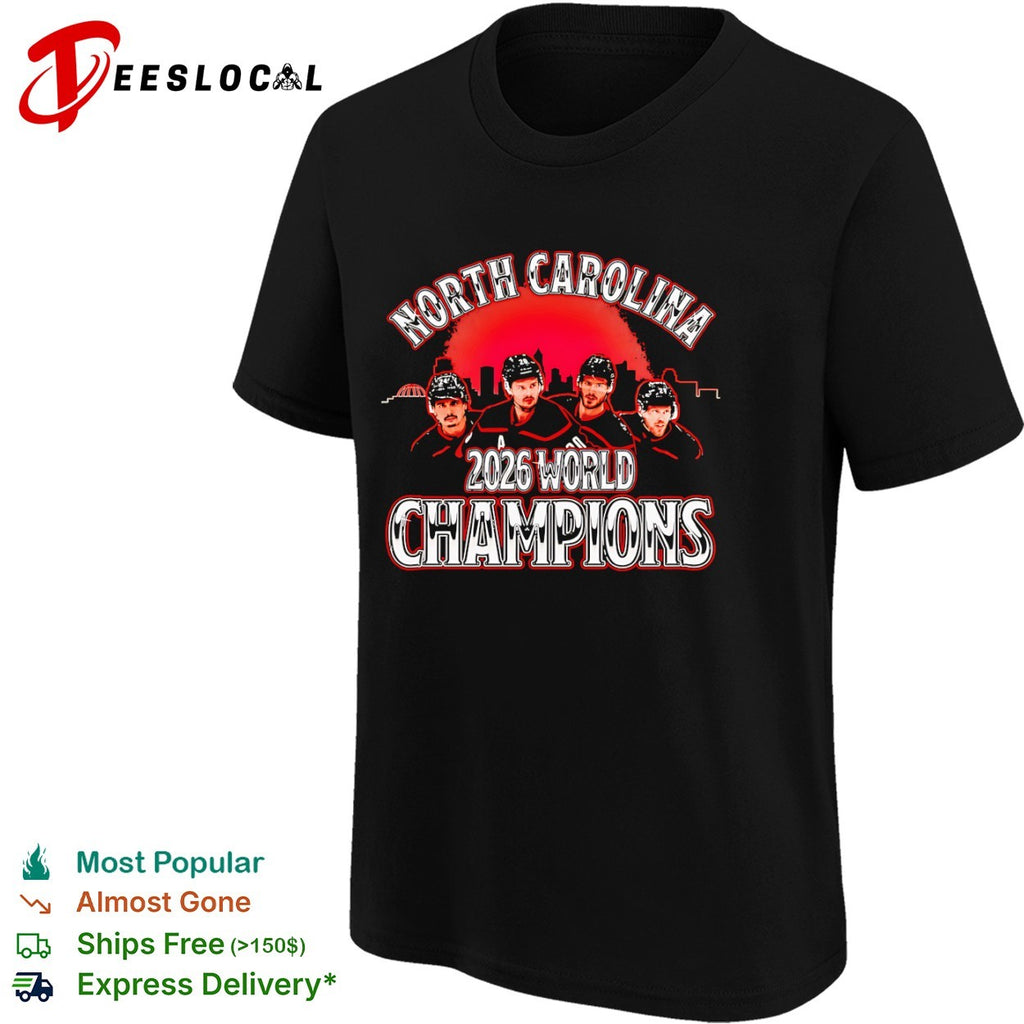 Carolina Hurricanes player trio North 2026 world champions shirt