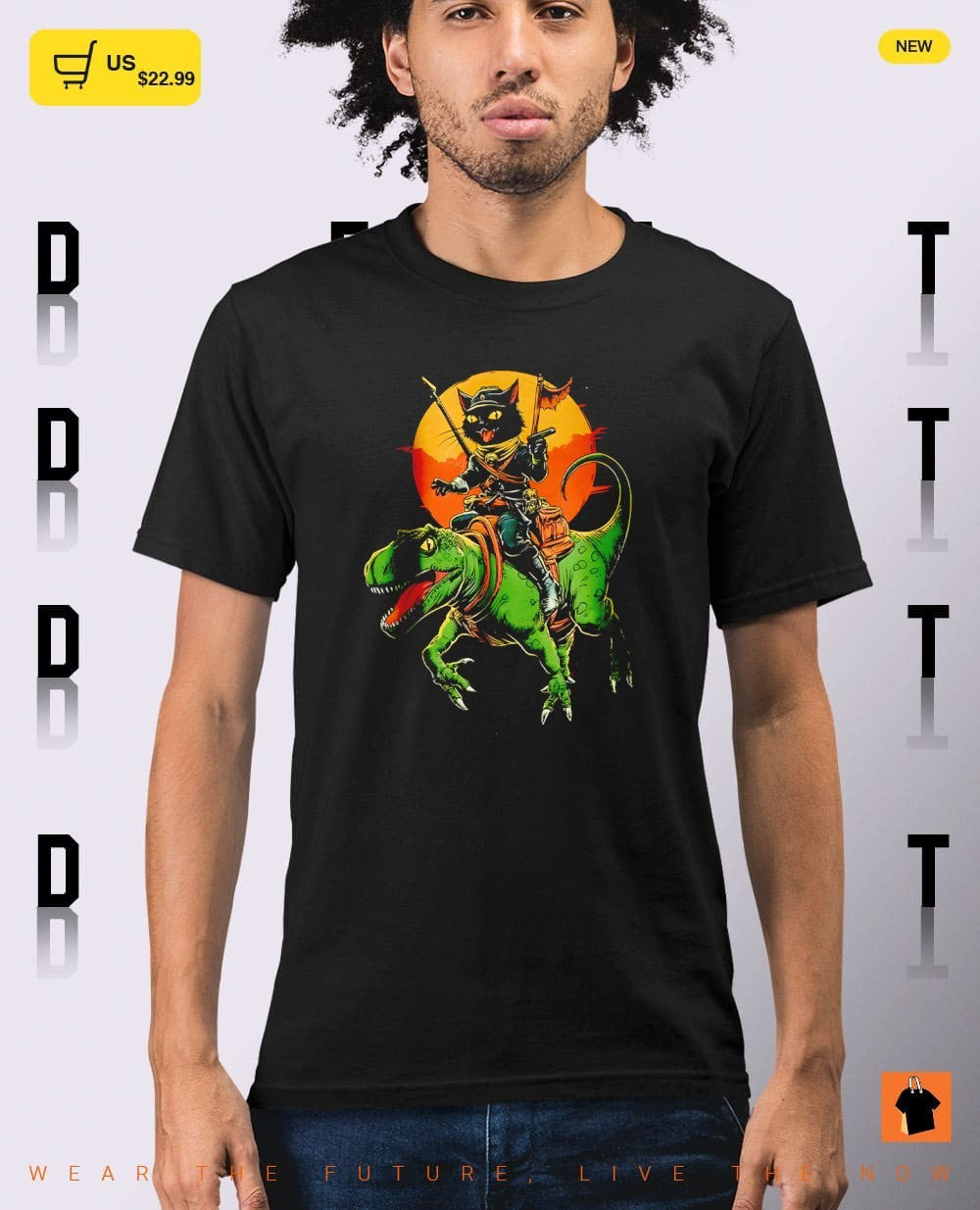 Cat samurai driving dragon meme shirt