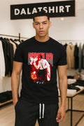 Chainsaw Man Denji Pochita Blood Splatter Graphic Anime Manga Style shirt