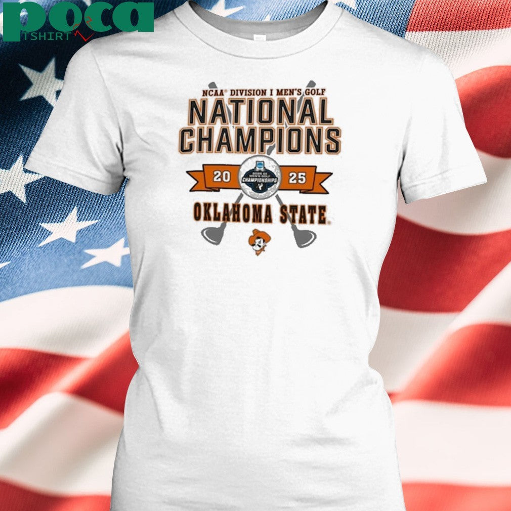 Champion White Oklahoma State Cowboys 2025 NCAA Men’s Golf National Champions T-Shirt