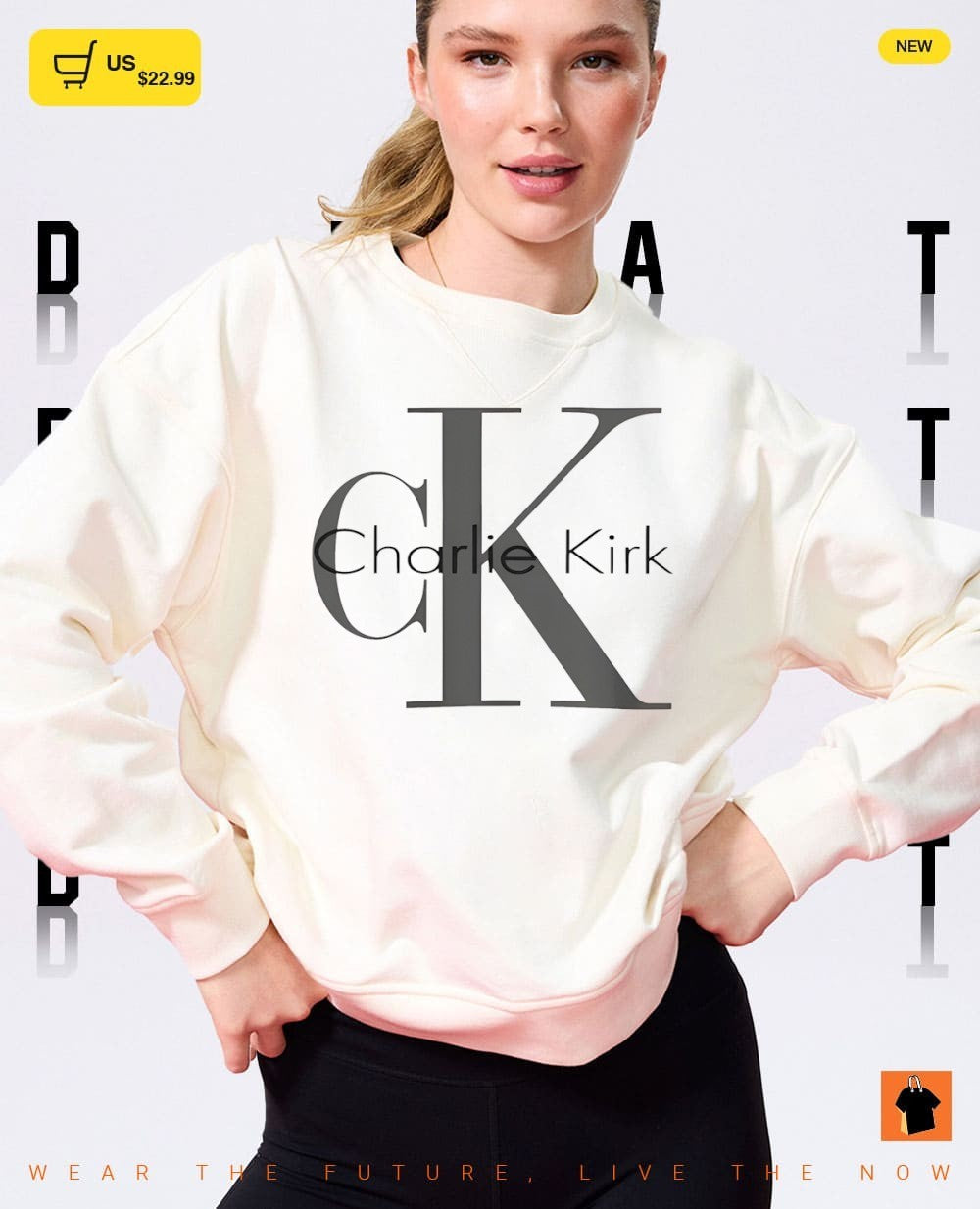 Charlie Kirk Calvin Klein parody shirt
