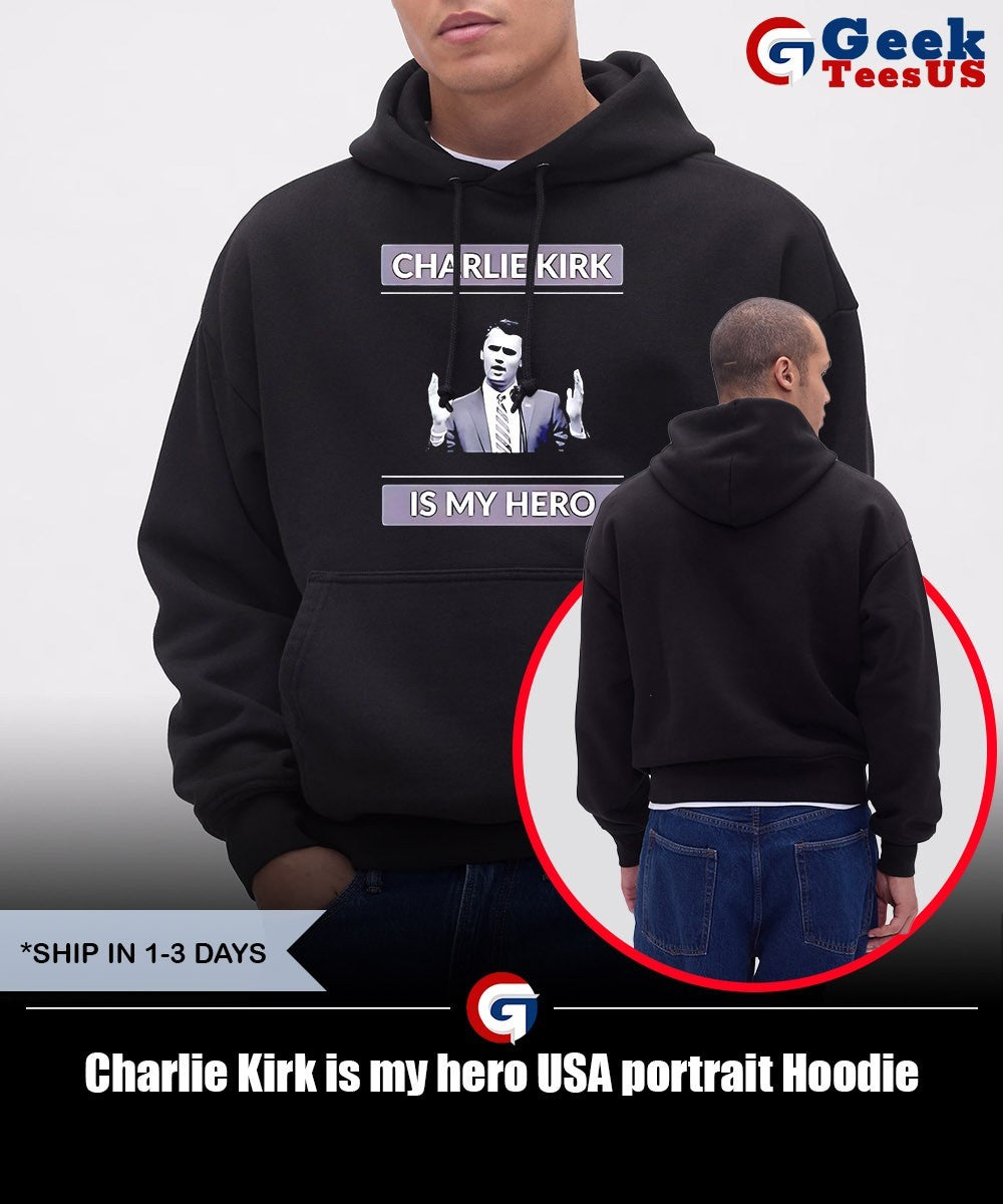 Charlie Kirk is my hero USA portrait shirt