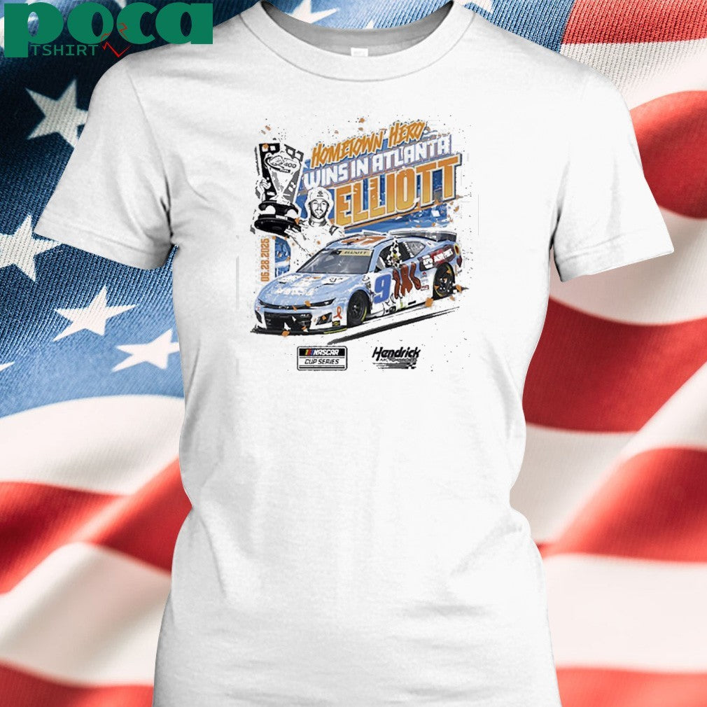 Chase Elliott Checkered Flag Sports 2025 Quaker State 400 Race Winner T-shirt