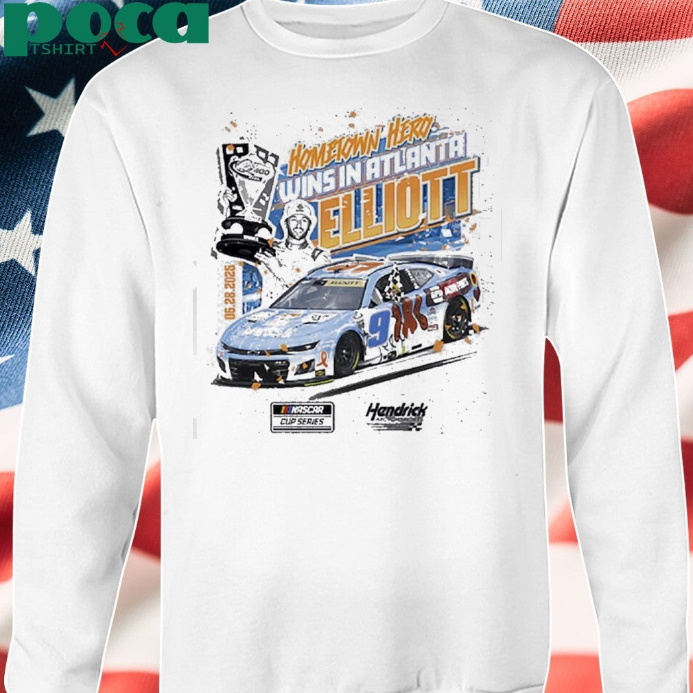 Chase Elliott Checkered Flag Sports 2025 Quaker State 400 Race Winner T-shirt