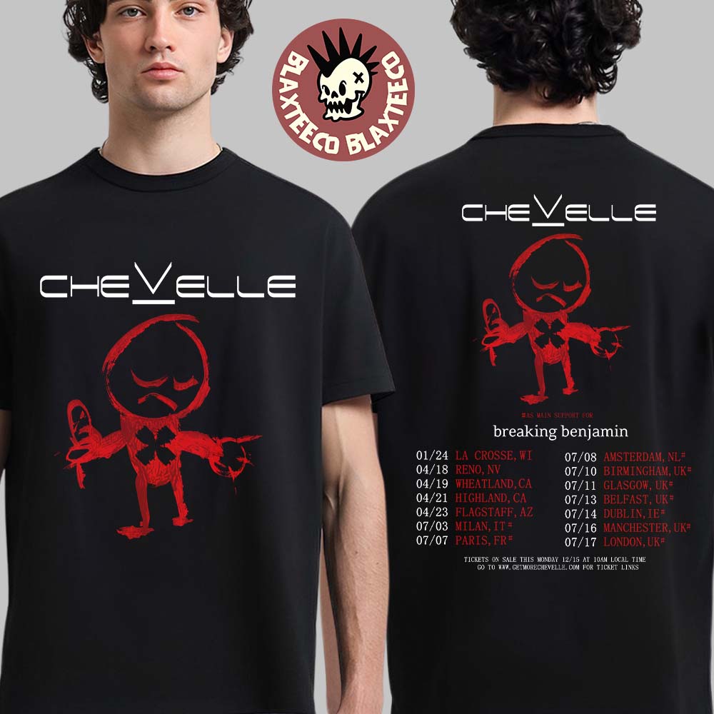 Chevelle World Tour 2026 Schedule Dates Two Sided Tee Unisex T-shirt, Sweatshirt, Hoodie (1)