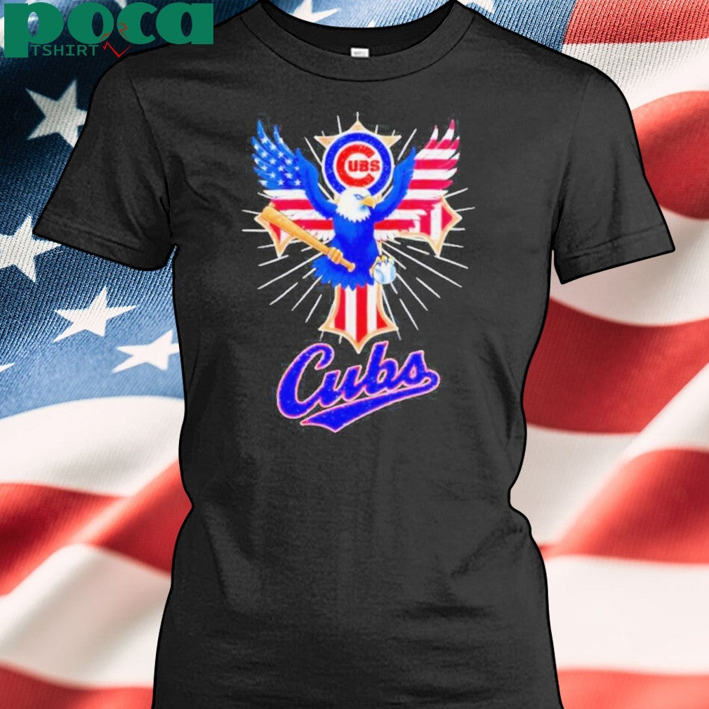 Chicago Cubs American Eagle flag logo shirt