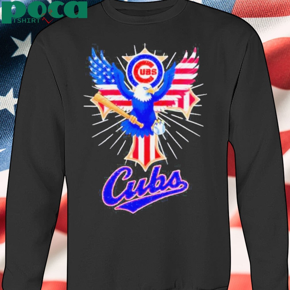 Chicago Cubs American Eagle flag logo shirt