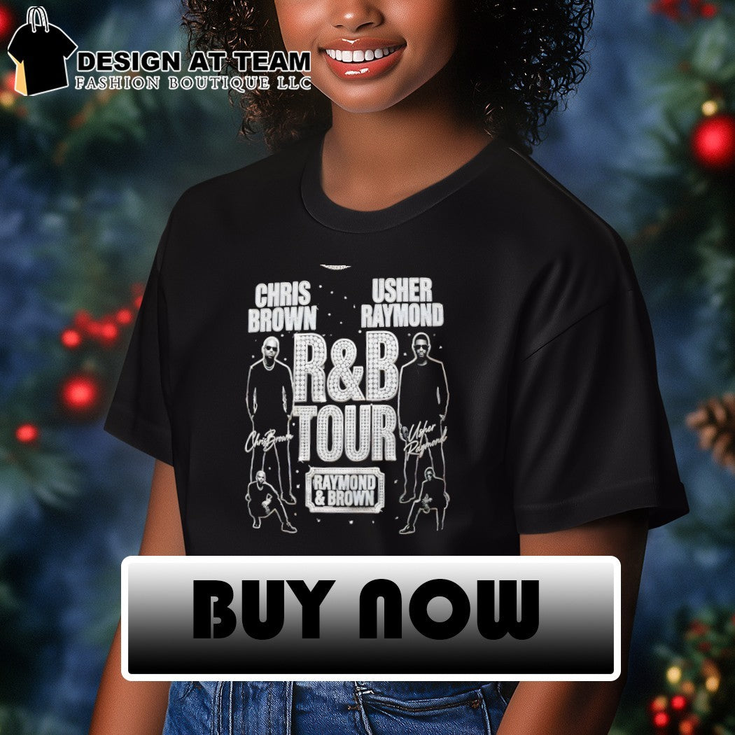 Chris Brown Usher Raymond R and B Tour Raymond and Brown music concert fan shirt