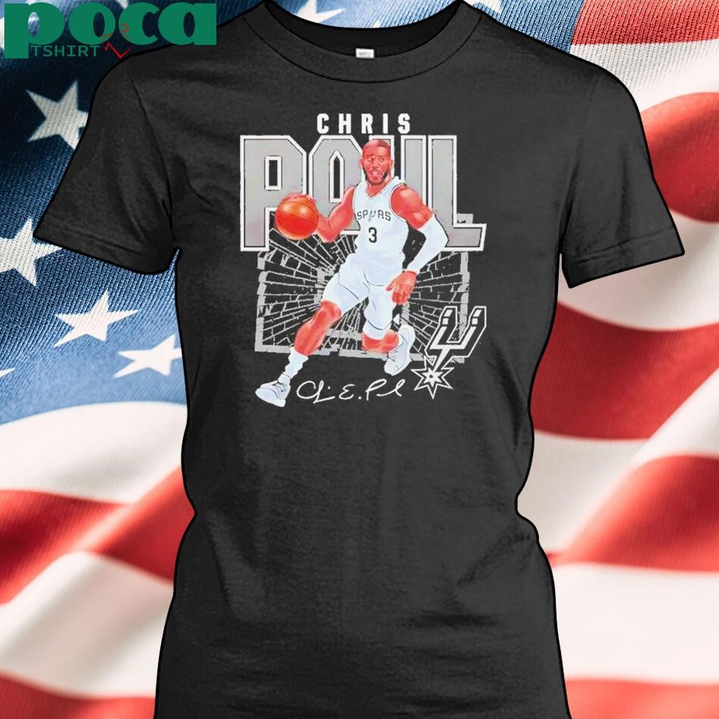 Chris Paul San Antonio Spurs Nba Basketball Shattered Signature Vintage Shirt