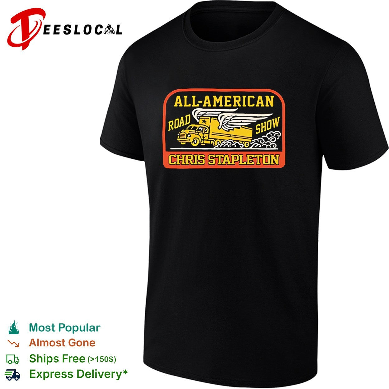 Chris Stapleton all American road show truck badge shirt