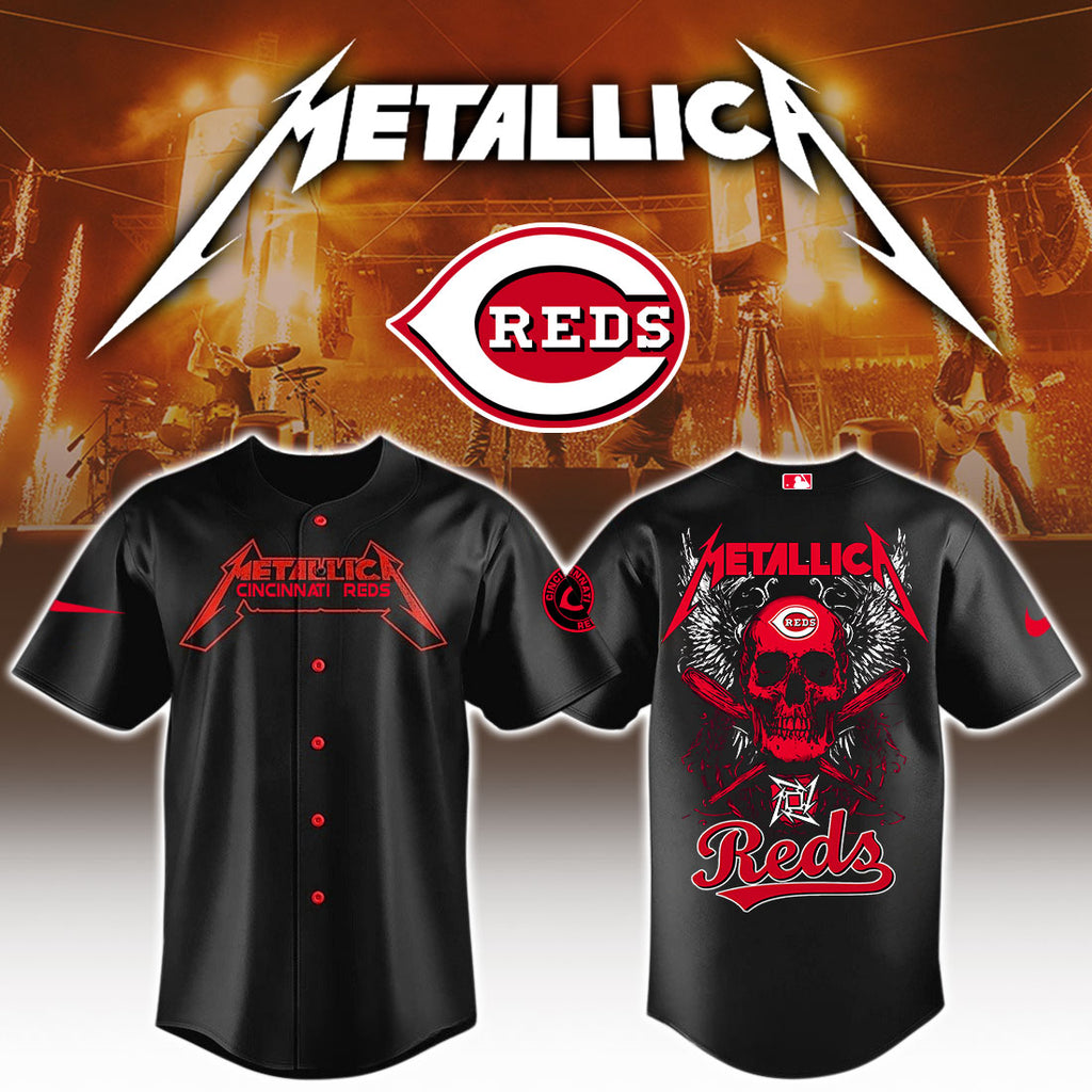 Cincinnati Reds MLB Metallica Jersey 2025