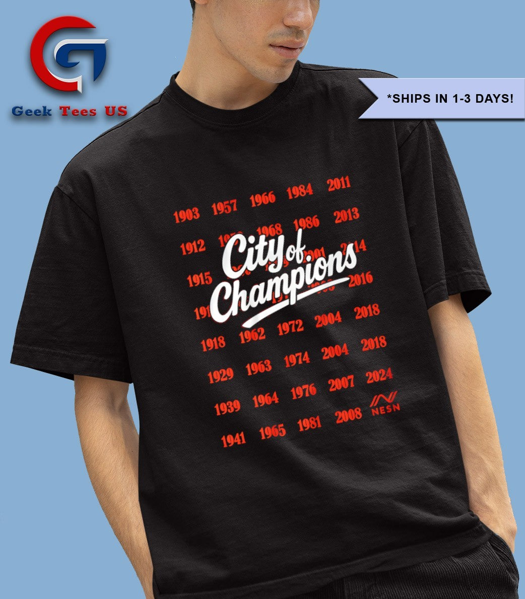 City of Champions Years Houston Astros NESN shirt