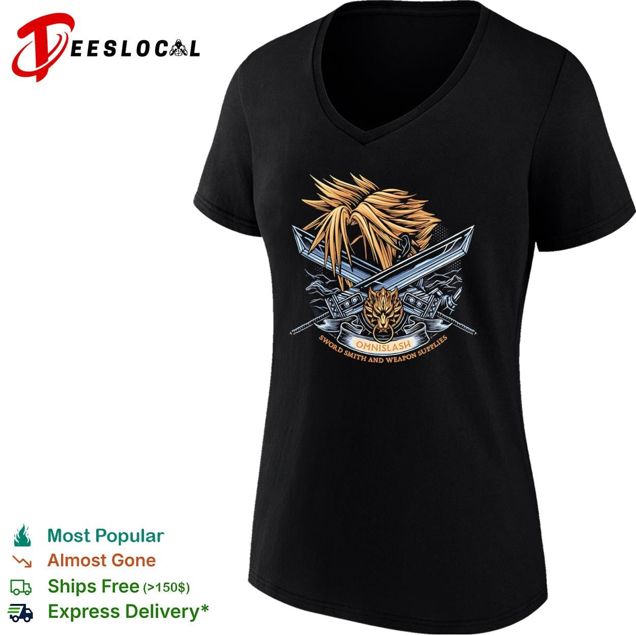 Cloud Strife from Final Fantasy Emblem of the Omnislash shirt