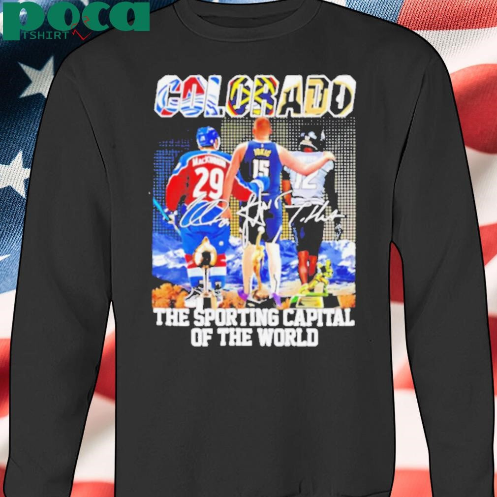 Colorado sport the sporting capital of the world city skyline shirt