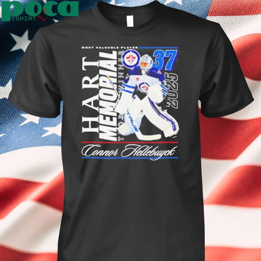 Connor Hellebuyck Winnipeg Jets NHL 2025 Hart Trophy Winner graphic shirt