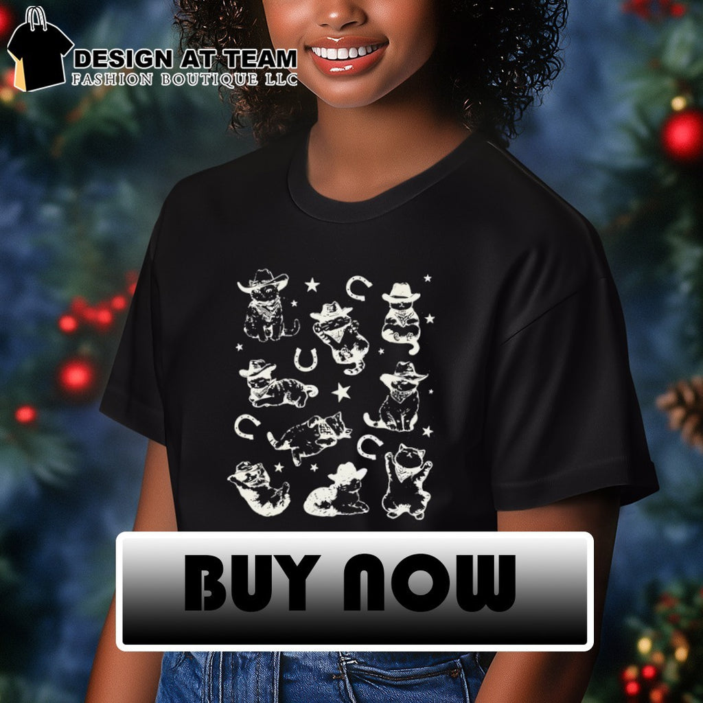 Cowboy cat graphic vintage shirt