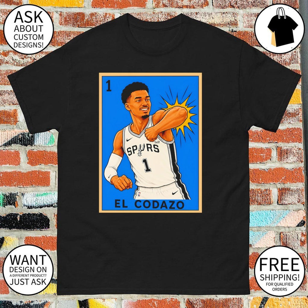 Crazy Hispanic Victor Wembanyama San Antonio Spurs El Codazo t-shirt