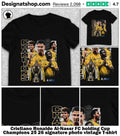 Cristiano Ronaldo Al-Nassr FC holding Cup Champions 25 26 signature photo vintage shirt