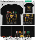 Cristiano Ronaldo Cup CR7 Goat Saudi Pro League Al-Nassr FC photo vintage shirt