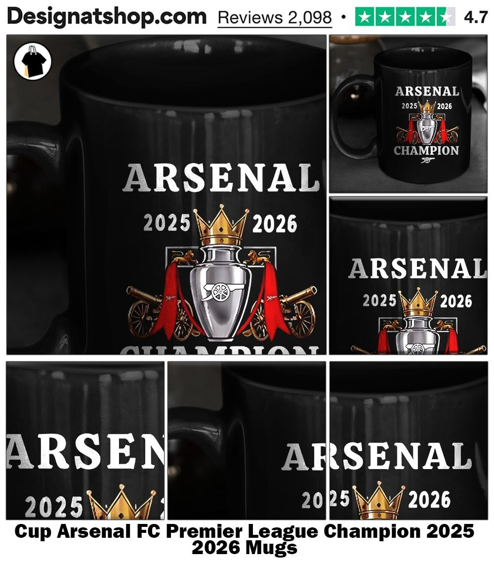 Cup Arsenal FC Premier League Champion 2025 2026 shirt