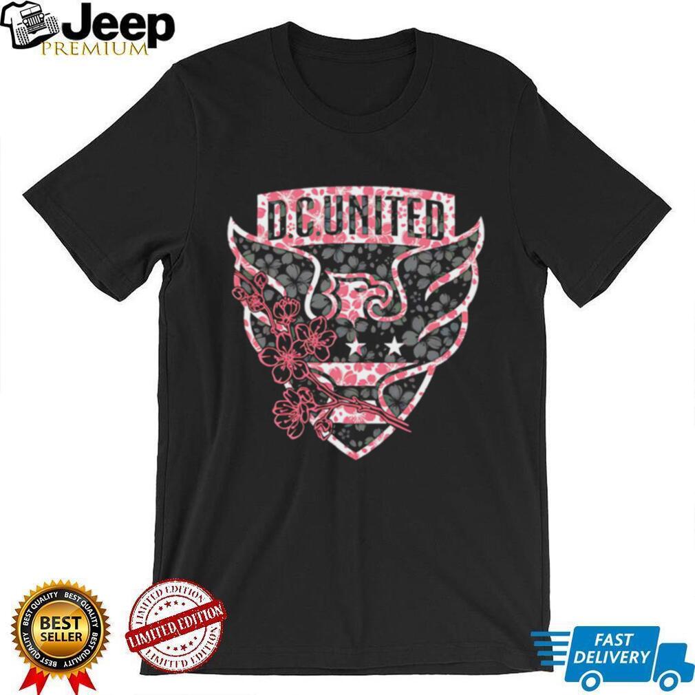 DC United Cherry Blossom Soccer Team Shield Logo T Shirt
