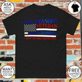 Dad grandpa veteran great-grandpa I keep getting promoted USA flag shirt