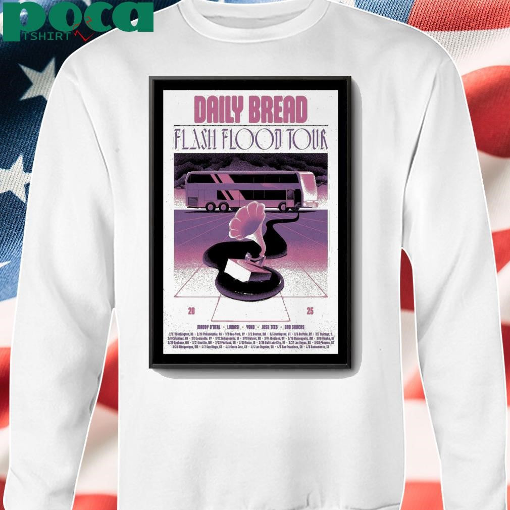 Daily Bread Tour 2025 Musician Flash Flood Poster shirt