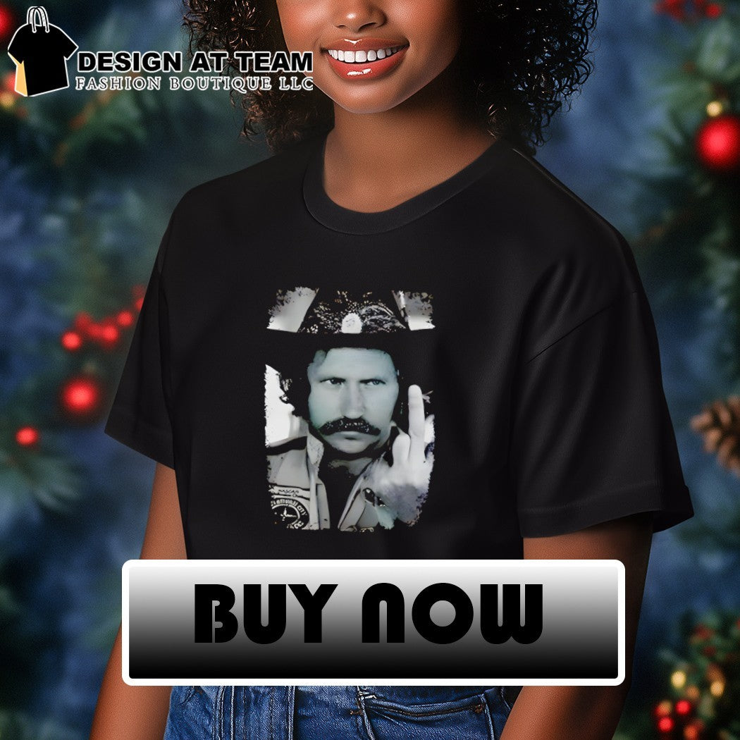 Dale Earnhardt Sr cowboy middle finger Nascar Cup Series shirt