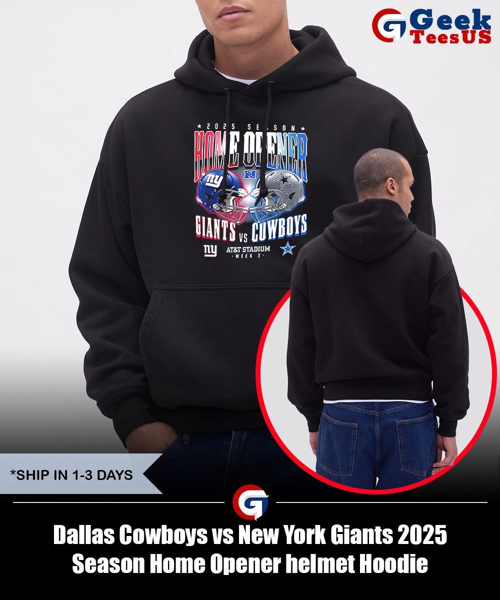 Dallas Cowboys vs New York Giants 2025 Season Home Opener helmet shirt