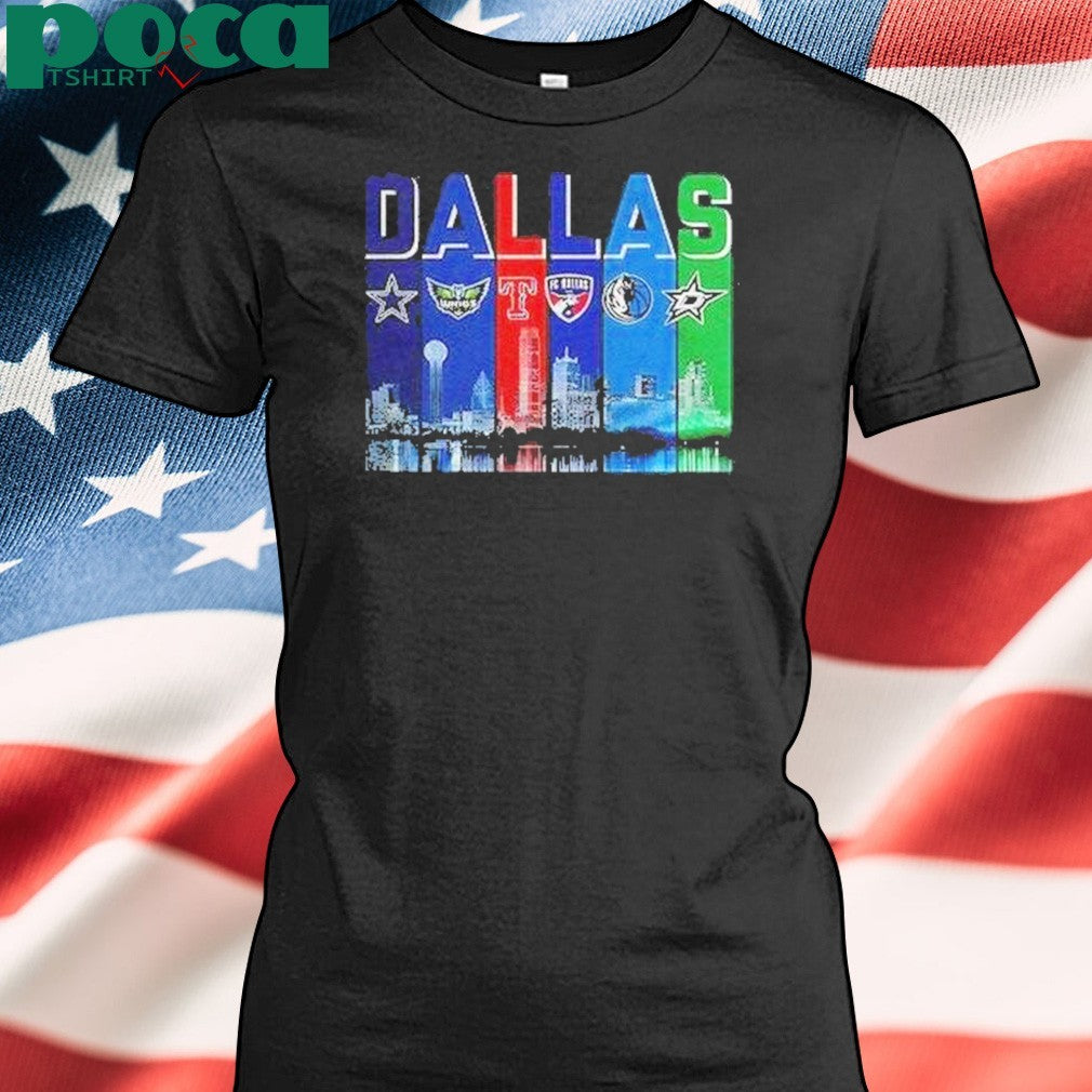 Dallas Skyline City Sports Team Logo Shirt