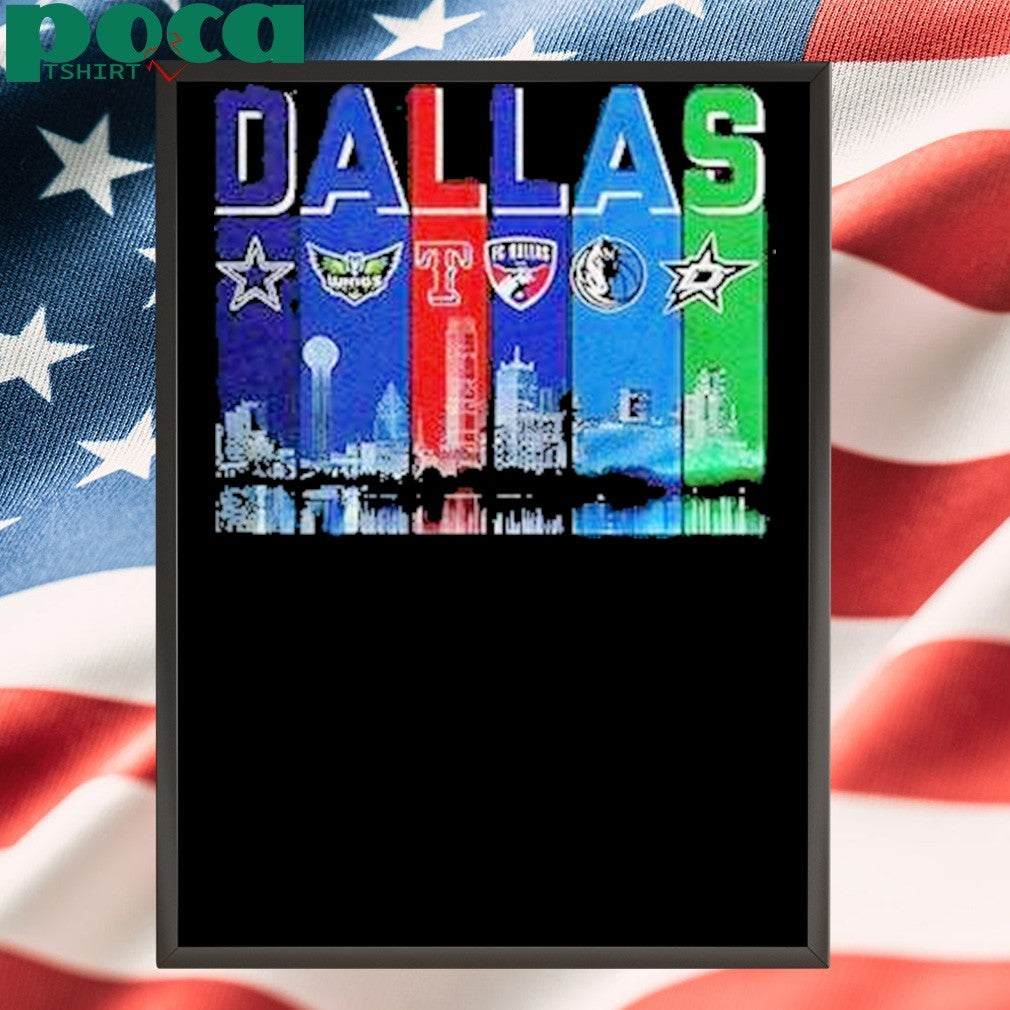 Dallas Skyline City Sports Team Logo Shirt