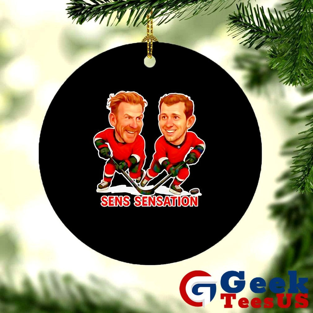 Daniel Alfredsson and Jason Spezza Sens Sensation Hockey caricatures shirt