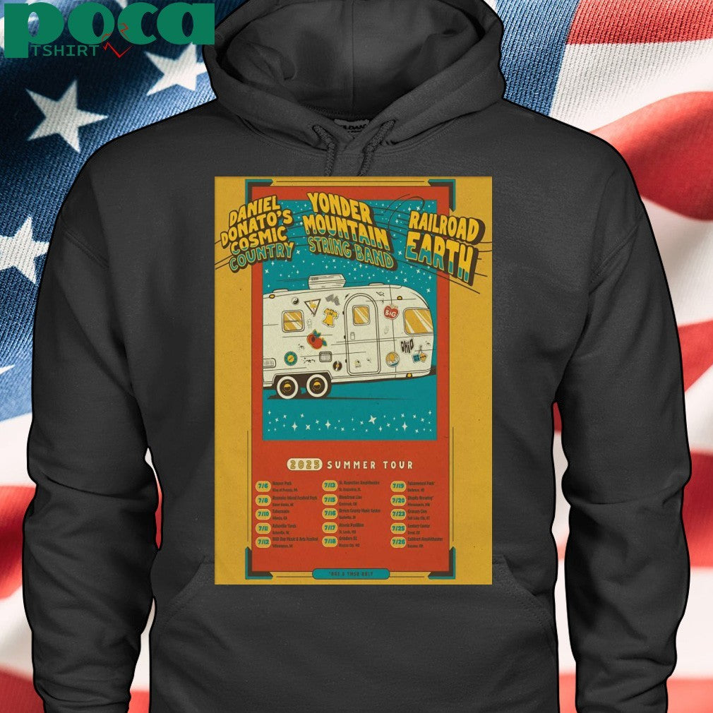 Daniel Donato’s Cosmic Country With Yonder Mountain String Band 2025 Summer Tour Poster Shirt